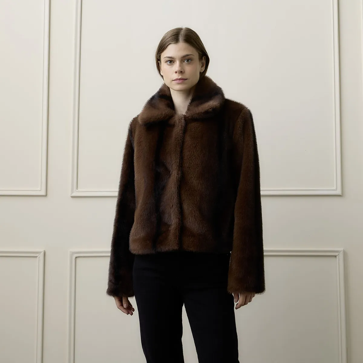 BASEMENT - Chaqueta Efecto Pelo Mujer Basement