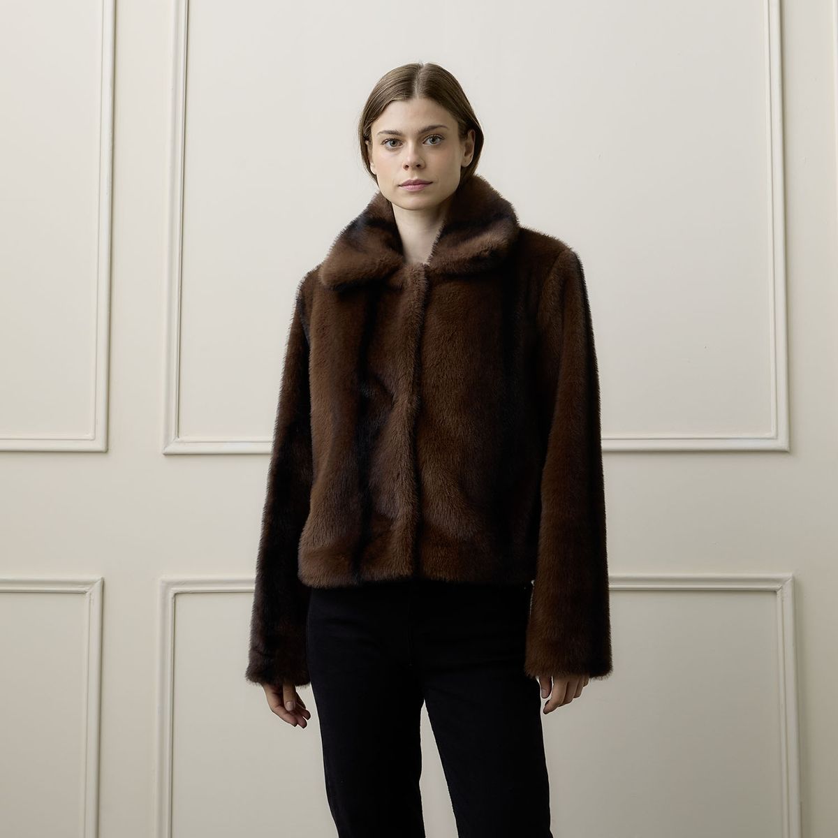 BASEMENT - Chaqueta Efecto Pelo Mujer Basement