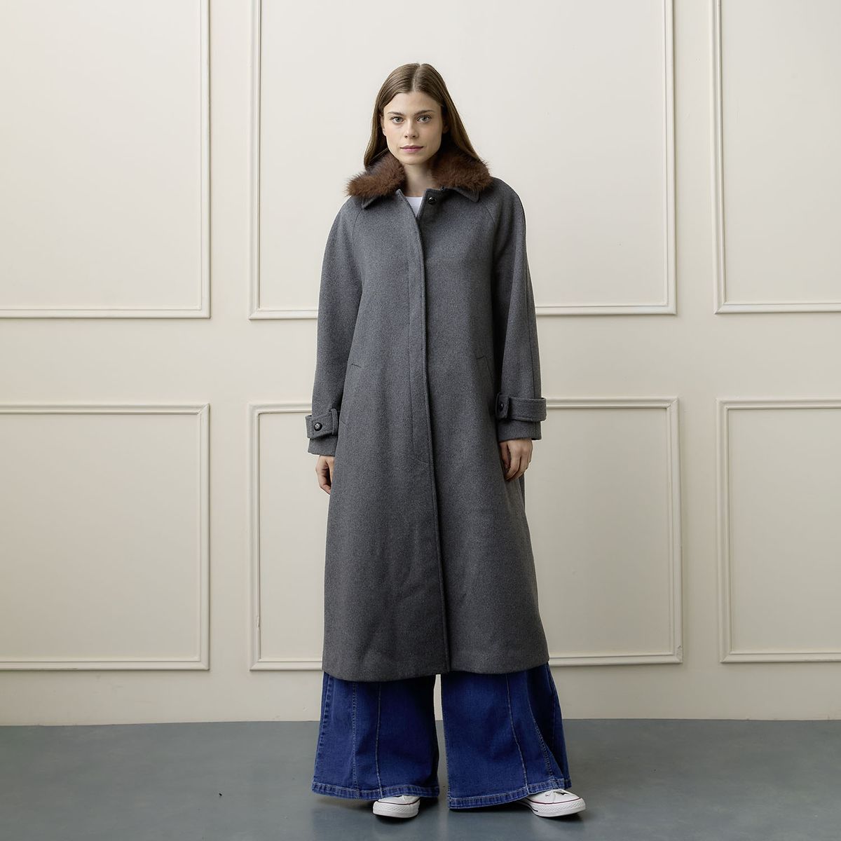 BASEMENT - Chaqueta Cuello Pelo Mujer Basement