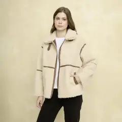 UNIVERSITY CLUB - Chaqueta Borrego Mujer