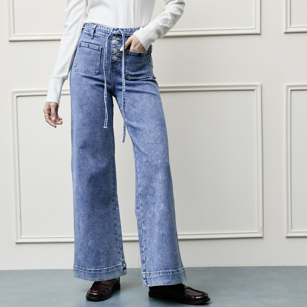 BASEMENT - Jeans Tiro Alto Mujer Basement