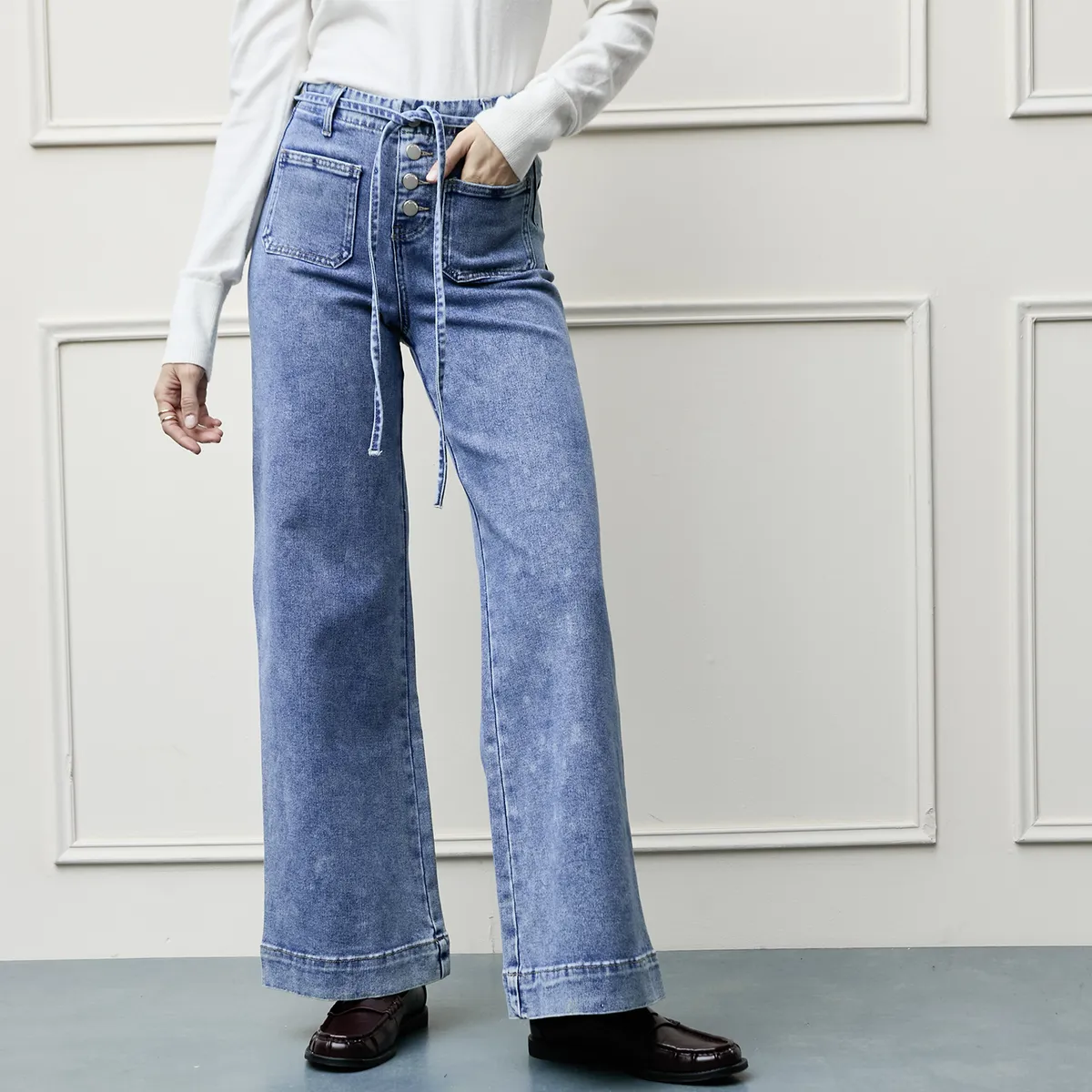 BASEMENT - Jeans Tiro Alto Mujer Basement