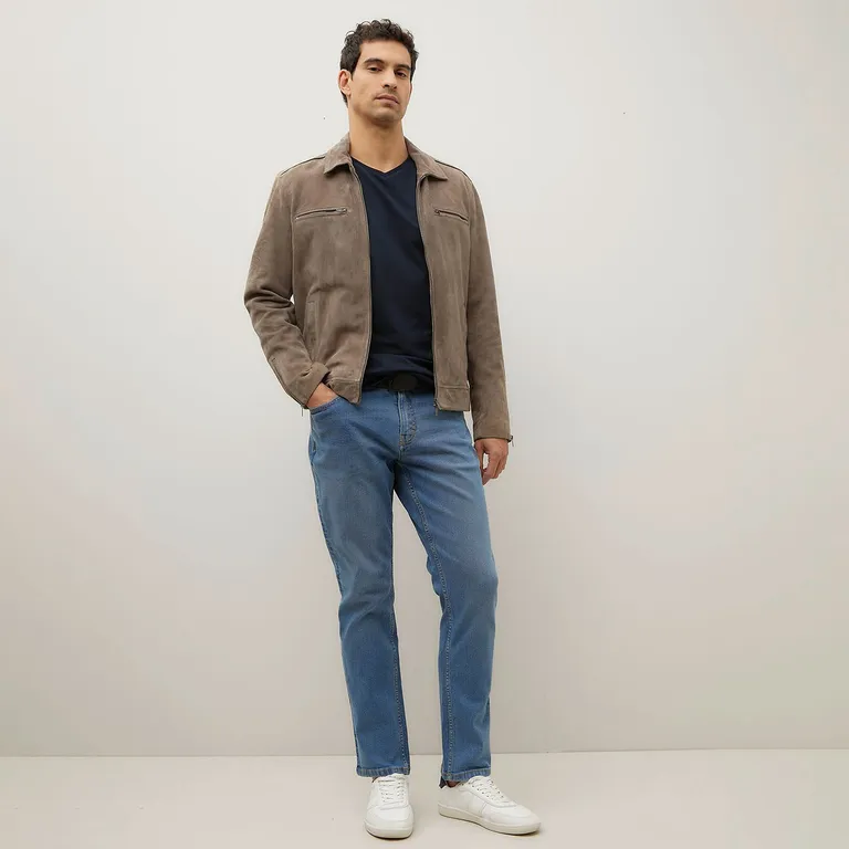 Jeans Slim Fit Algodón Hombre