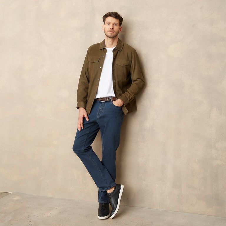 Jeans Slim Fit Algodón Hombre