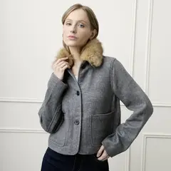 BASEMENT - Chaqueta Cuello Pelo Mujer