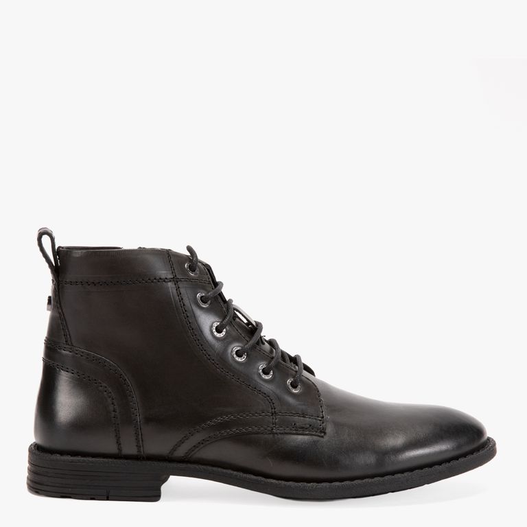 Botin Hombre Cuero Negro