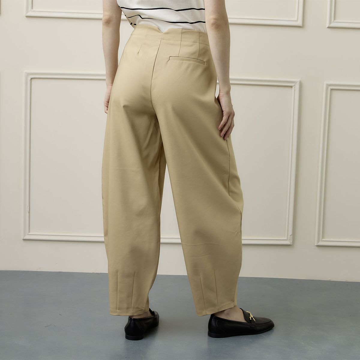 BASEMENT - Pantalón Balloon Tiro Alto Mujer Basement