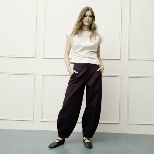 BASEMENT - Pantalón Balloon Trio Alto Mujer