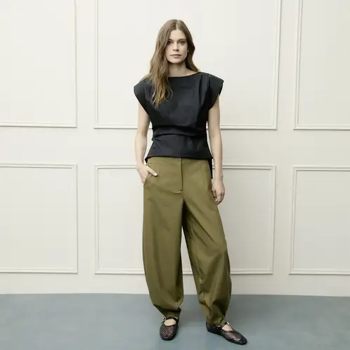 BASEMENT - Pantalón Balloon Trio Alto Mujer