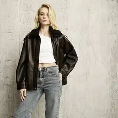 AMERICANINO - Chaqueta Efecto Pelo Mujer