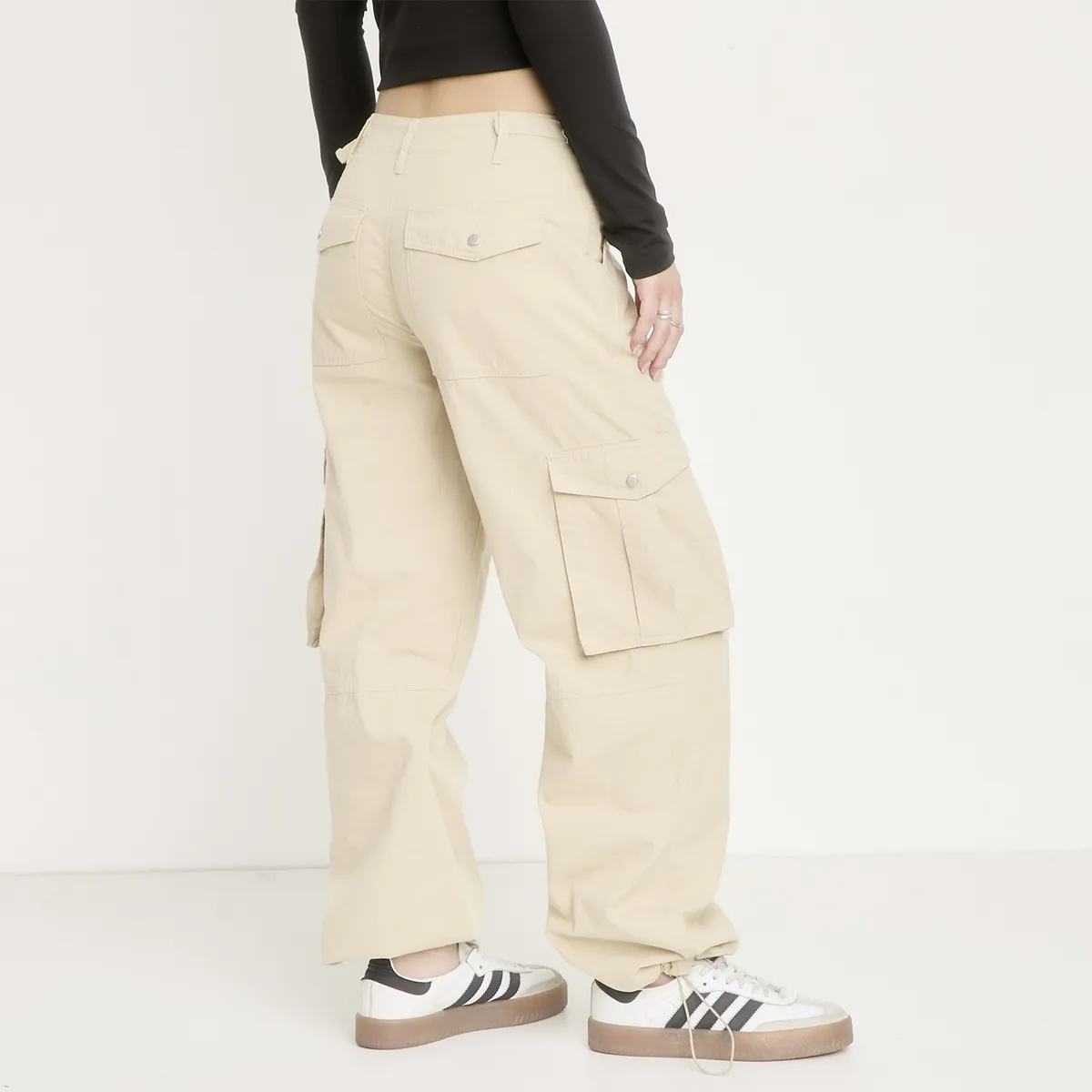 SYBILLA - Pantalón Cargo Tiro Medio Mujer Sybilla