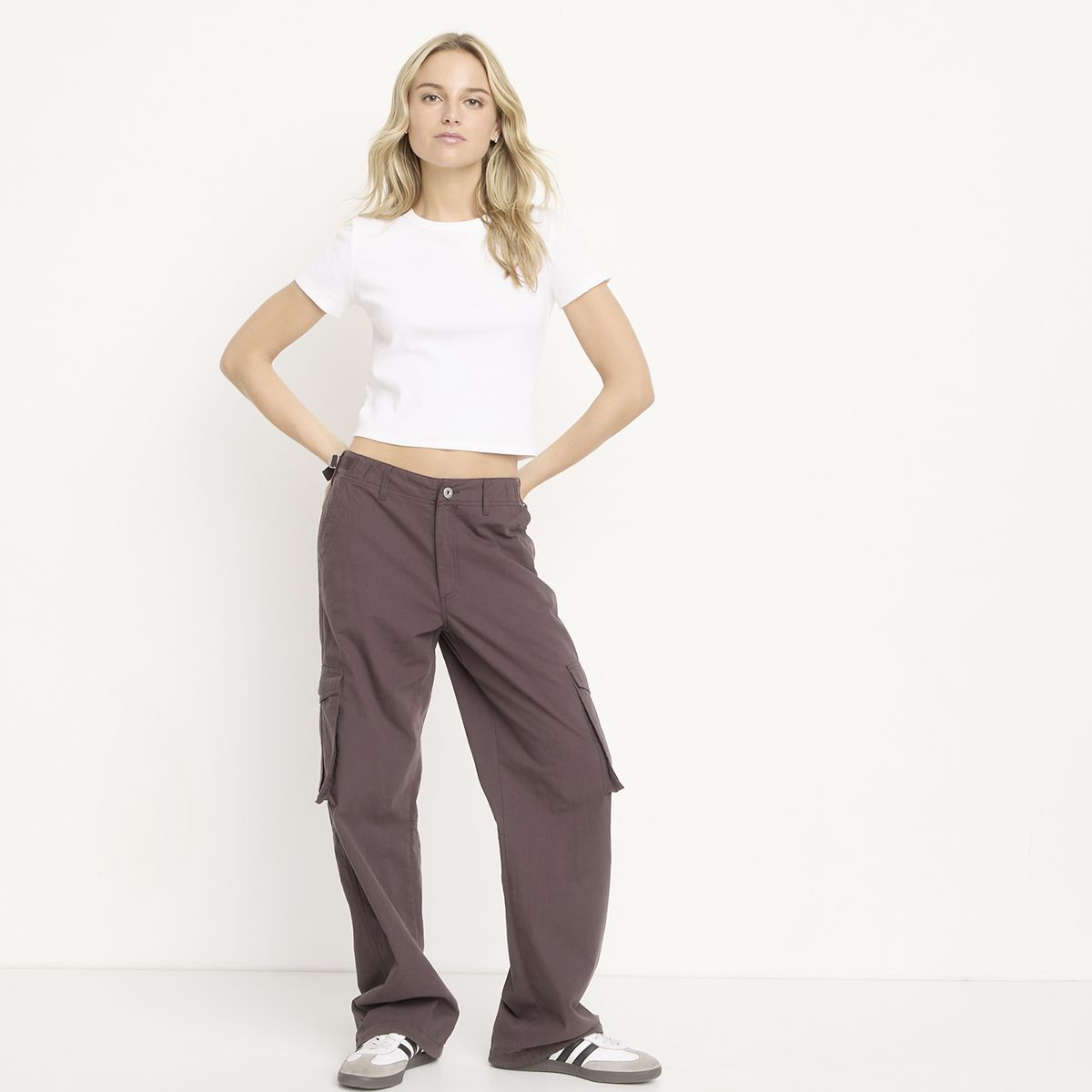 SYBILLA - Pantalón Cargo Tiro Medio Mujer Sybilla