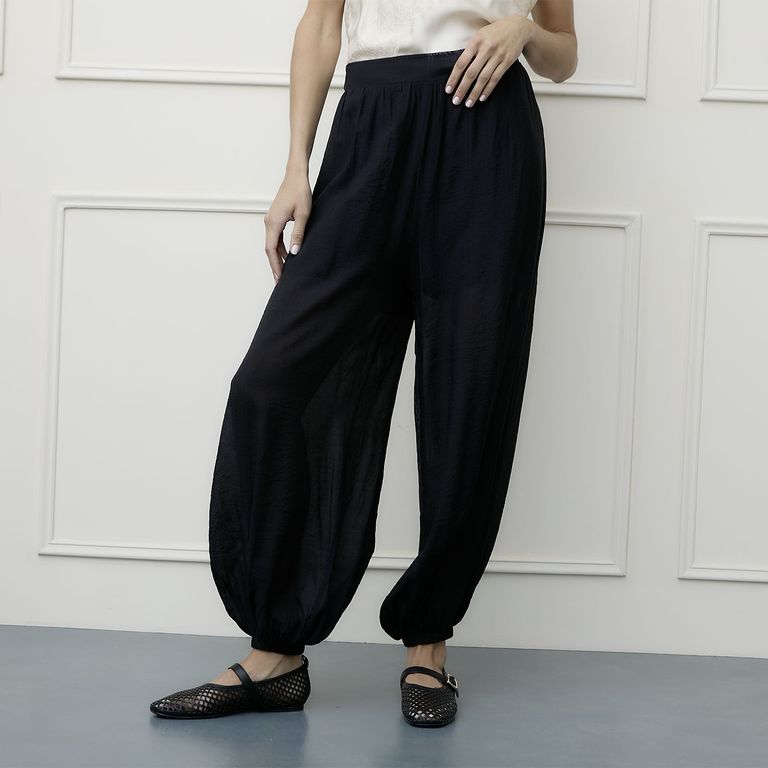 Pantalón Balloon Tiro Medio Mujer