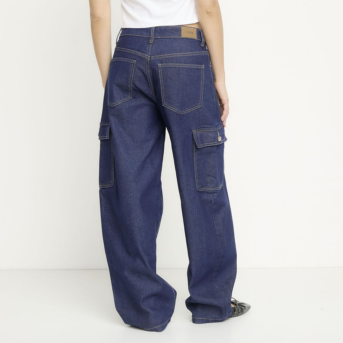 SYBILLA - Jeans Balloon Cargo Mujer Sybilla