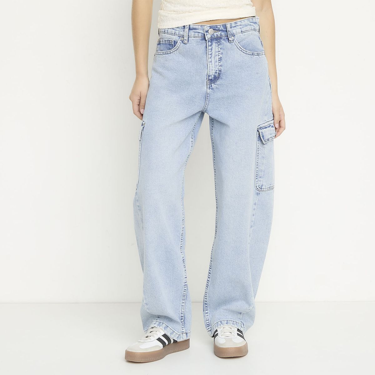 SYBILLA - Jeans Balloon Cargo Mujer Sybilla