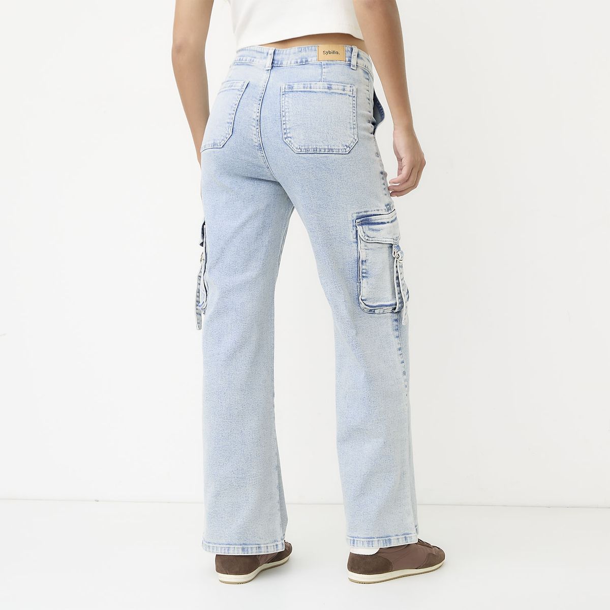 SYBILLA - Jeans Cargo Mujer Sybilla