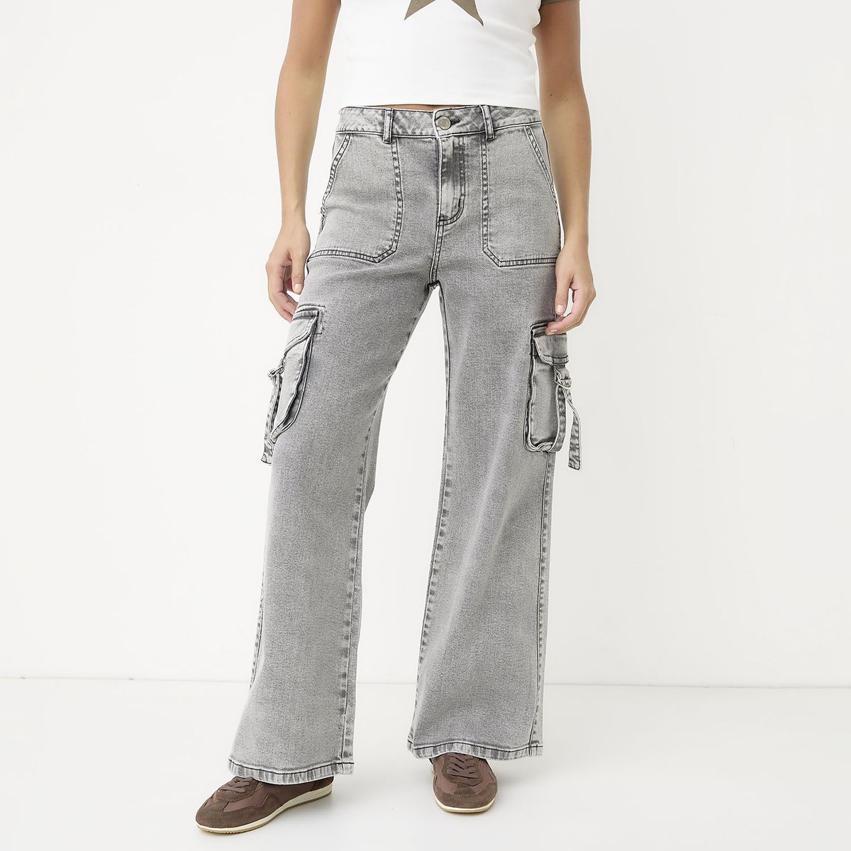 SYBILLA - Jeans Cargo Mujer Sybilla
