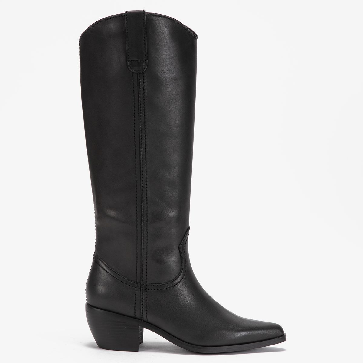 BASEMENT - Bota Mujer Cuero Negro x Paula Mekis Basement