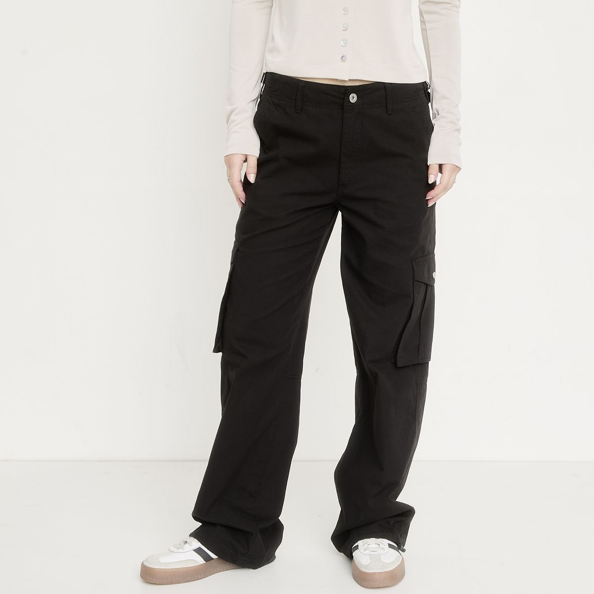 SYBILLA - Pantalón Cargo Tiro Medio Mujer Sybilla