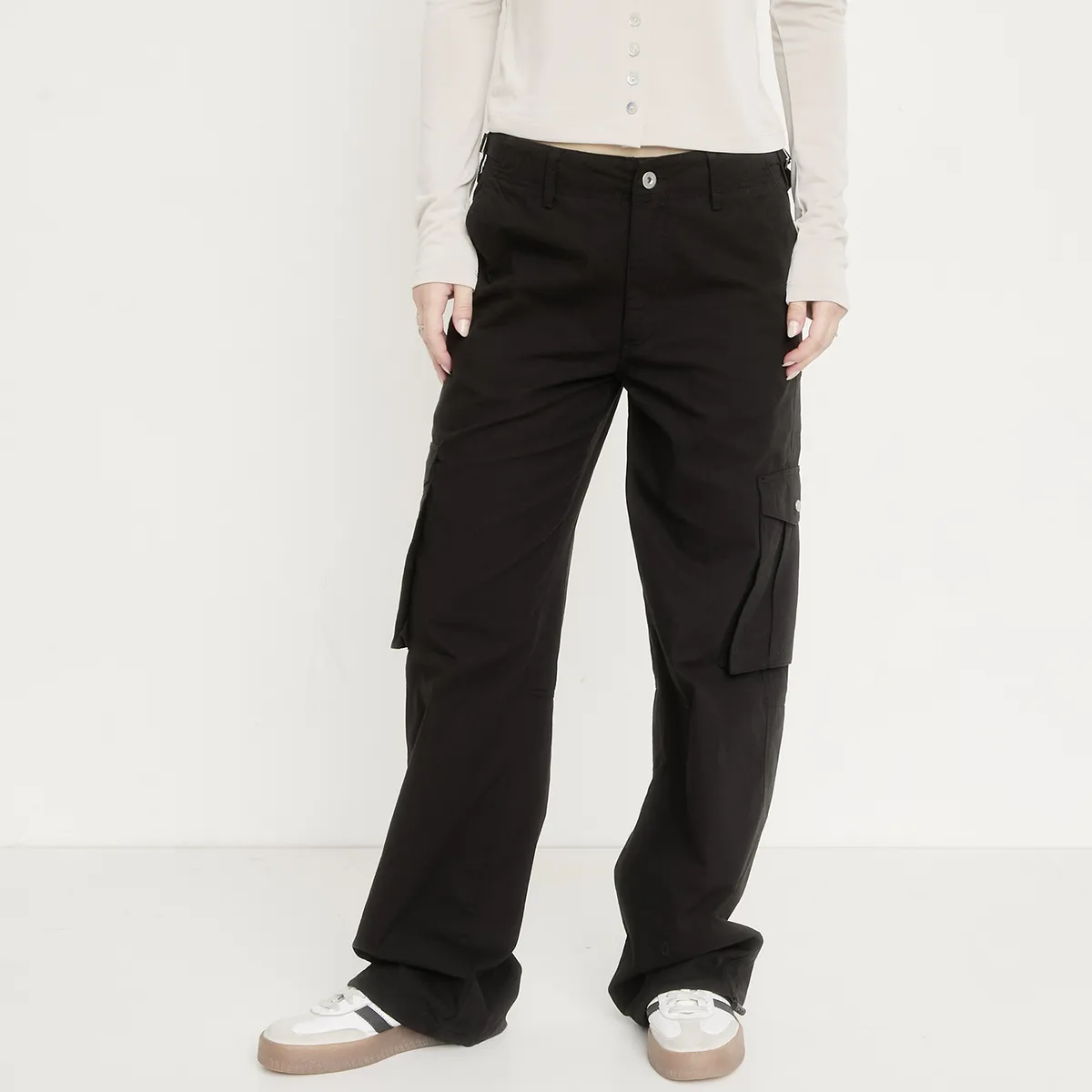 SYBILLA - Pantalón Cargo Tiro Medio Mujer Sybilla