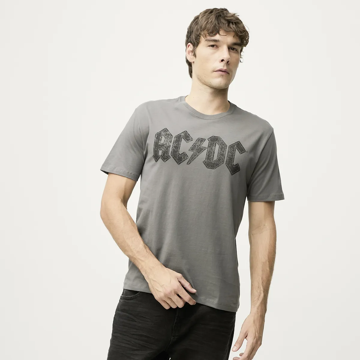 BASEMENT - Polera ACDC Algodón Hombre Basement