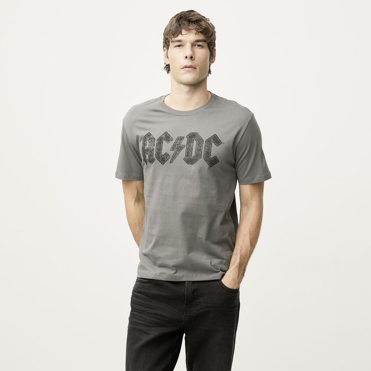BASEMENT - Polera ACDC Algodón Hombre Basement