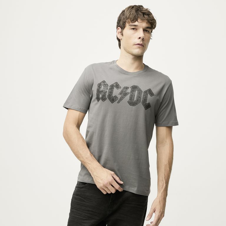BASEMENT Polera ACDC Algodón Hombre