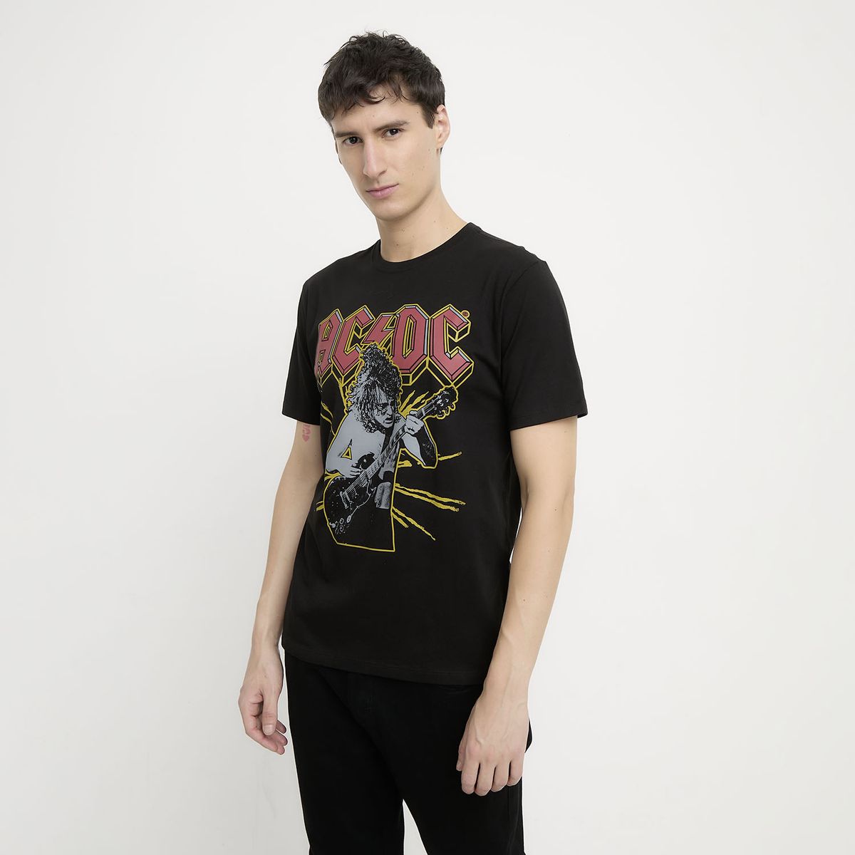 BASEMENT - Polera ACDC Algodón Hombre Basement