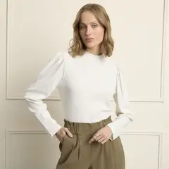 BASEMENT - Polera Manga Larga Mujer