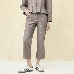 UNIVERSITY CLUB - Pantalón Classic Fit Tiro Alto Mujer