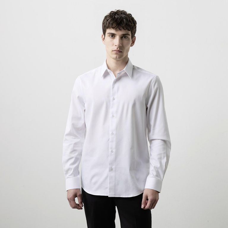 Camisa Vestir Micro Líneas Slim Fit Hombre