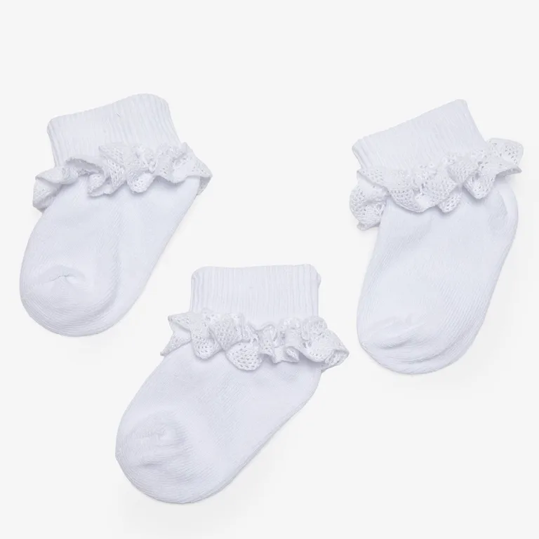 3 Pares Calcetines Algodón Unisex Bebé