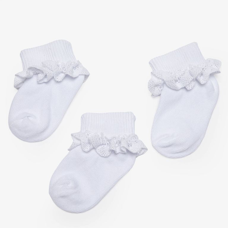 3 Pares Calcetines Algodón Unisex Bebé