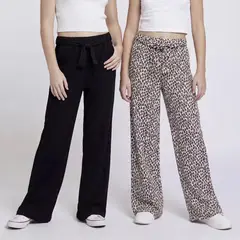 ELEVEN - Pack de 2 Pantalones Fluidos Niña