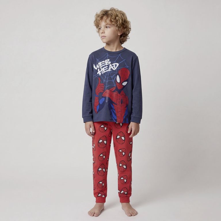 Pijama Niño 2 Piezas Algodón Spiderman