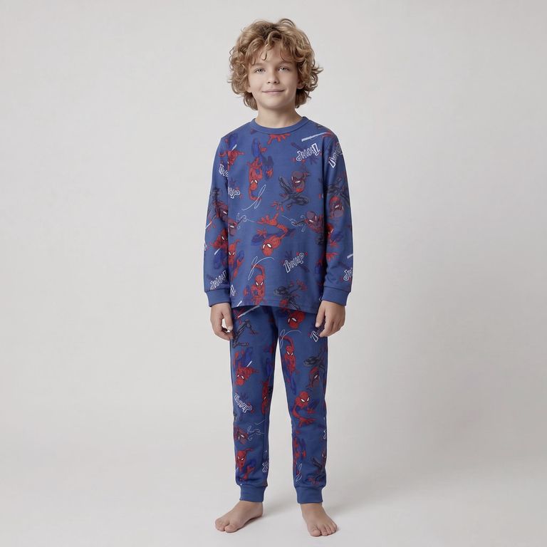 Pijama Niño 2 Piezas Algodón Spiderman