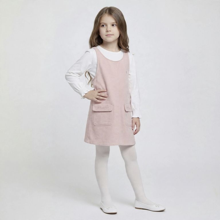 Conjunto Niña Jardinera Más Polera
