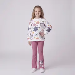 MINNIE - Conjunto Niña Polerón Más Calza Flare