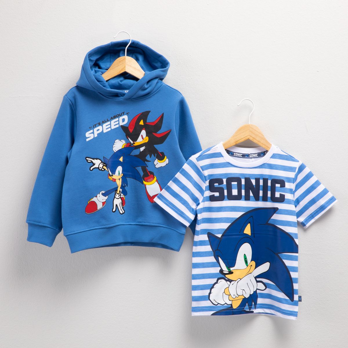 SONIC - Pack Polerón Más Polera Niño Sonic