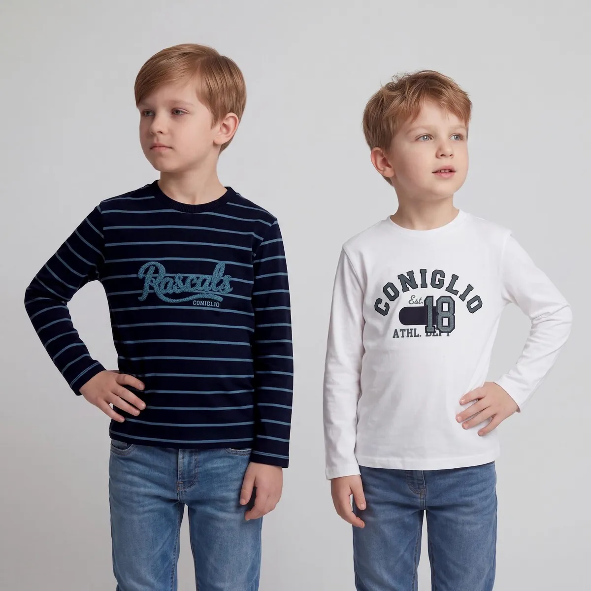 CONIGLIO - Pack De 2 Poleras Manga Larga Niño Coniglio