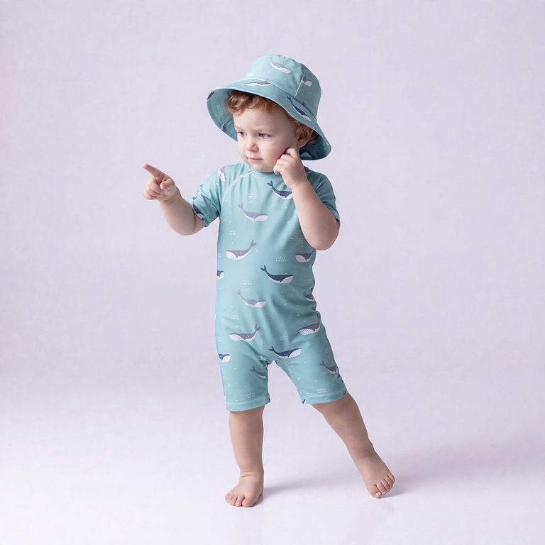 Trajes De Baño Más Gorro Bebé Niño