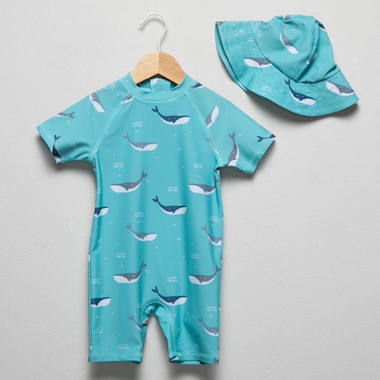 Trajes De Baño Más Gorro Bebé Niño