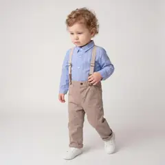 YAMP - Conjunto Camisa + Pantalón Con Suspensores Bebé Niño