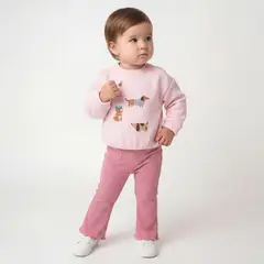 YAMP - Conjunto Polerón + Calza Bebé Niña