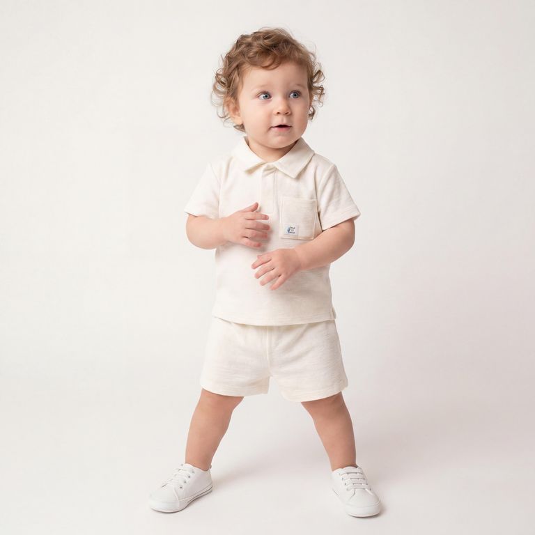 Conjunto Polera + Short Bebé Niño