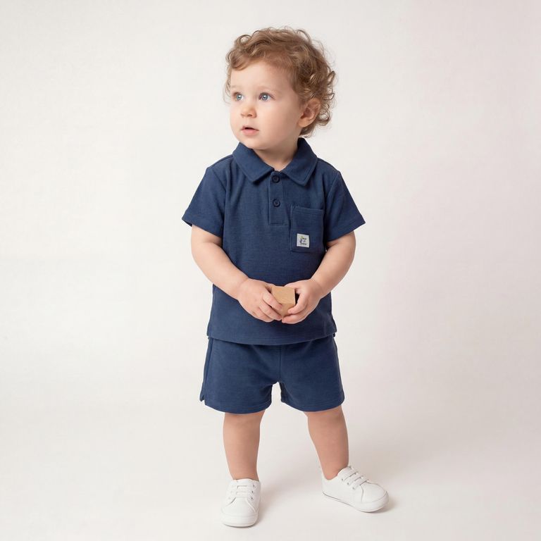 Conjunto Polera + Short Bebé Niño