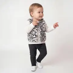 YAMP - Conjunto Polera Más Pantalón Más Peludo Sin Mangas Bebé Niña