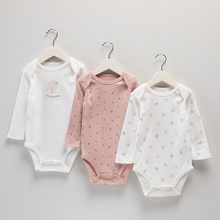Pack de 3 Bodys Bebé Niña