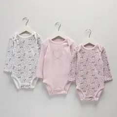 YAMP - Pack de 3 Bodys Bebé Niña