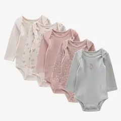 YAMP - Pack de 5 Bodys Bebé Niña